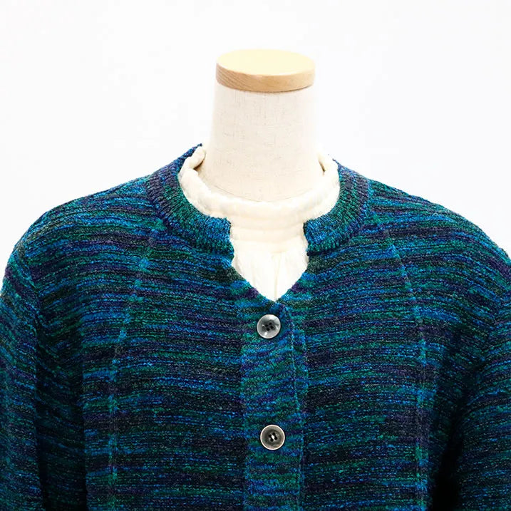 [Stylish and warm] Kasuri striped cardigan 