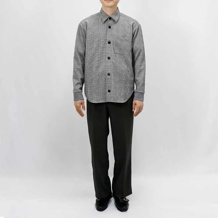 [Comfortable to wear x Easy to care for] Glen plaid shirt