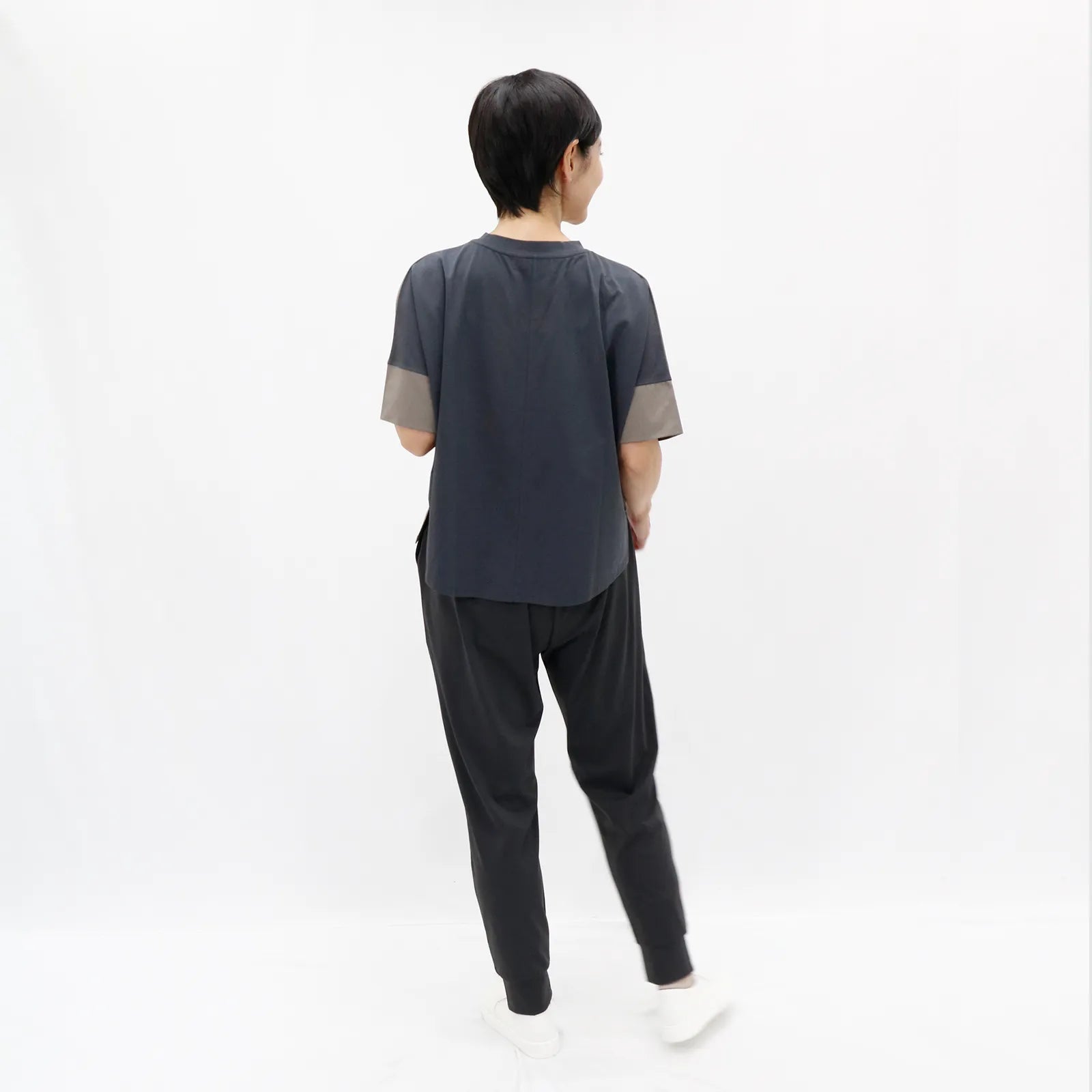 【UVカット機能・接触冷感】カラーブロッキングドルマンTシャツ