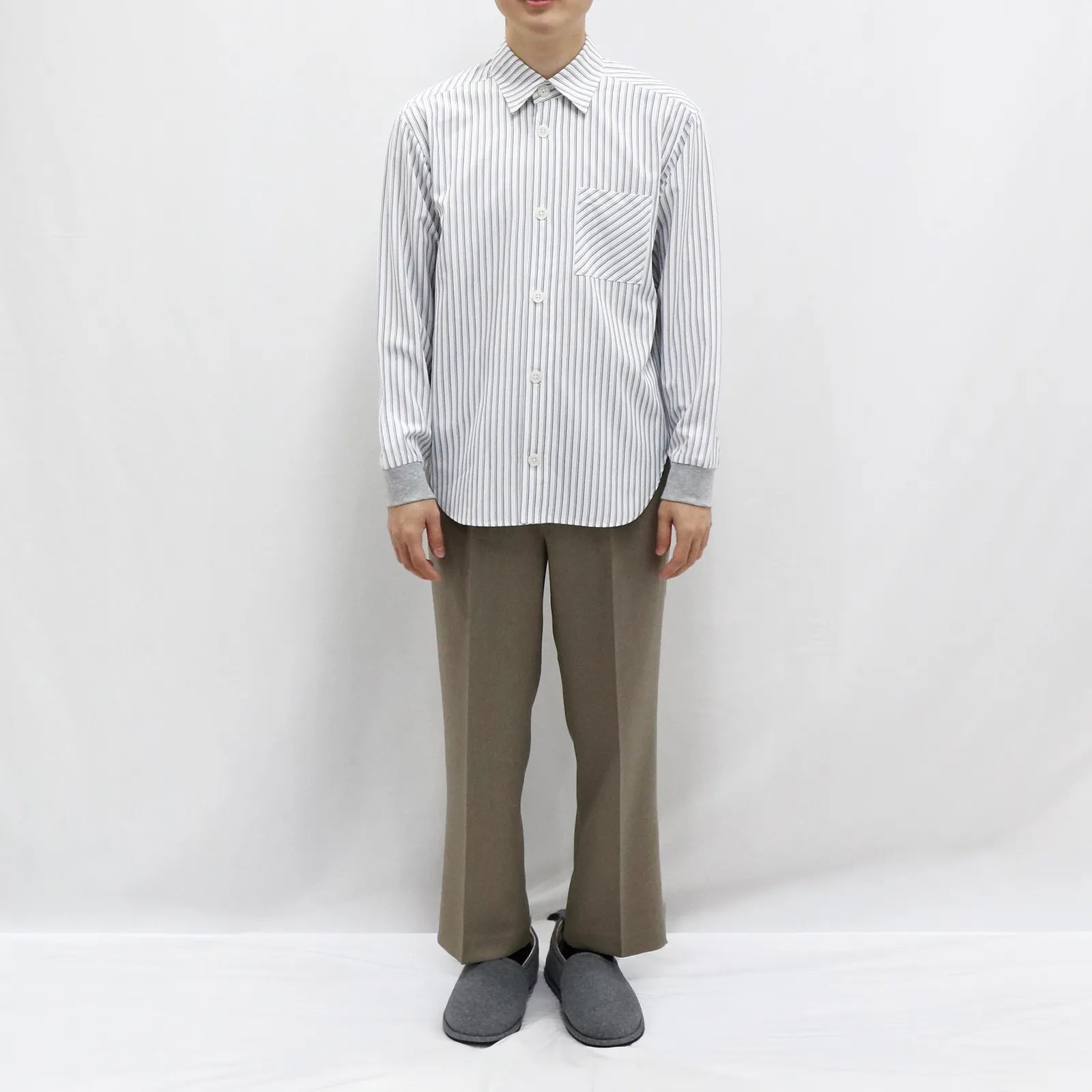 【接触冷感・UV機能】クラシックストライプシャツ