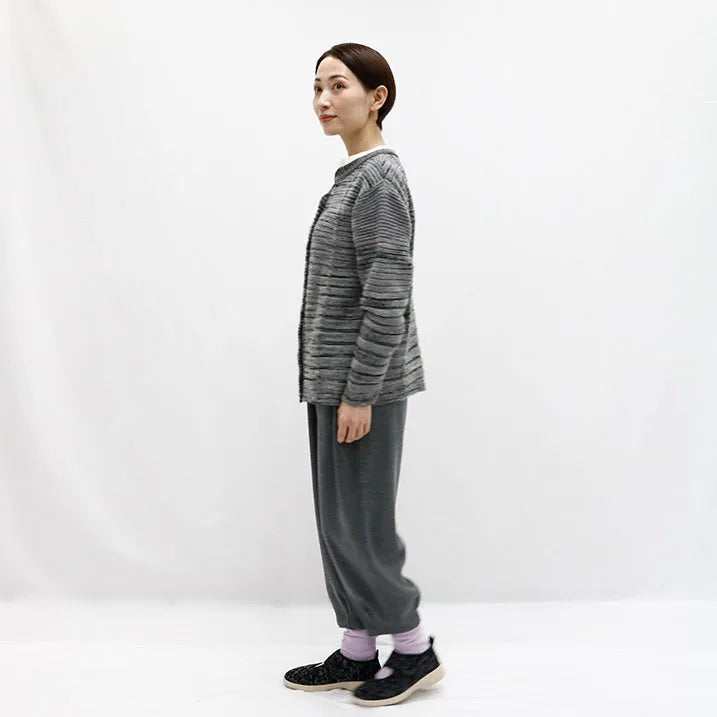 [Stylish and warm] Kasuri striped cardigan 