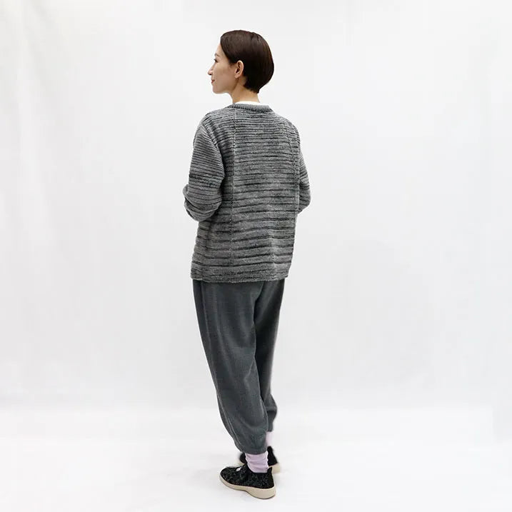 [Stylish and warm] Kasuri striped cardigan 