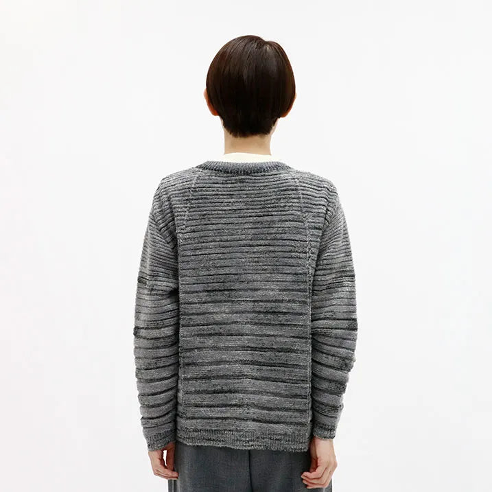 [Stylish and warm] Kasuri striped cardigan 