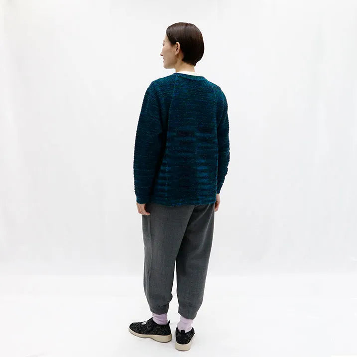 [Stylish and warm] Kasuri striped cardigan 