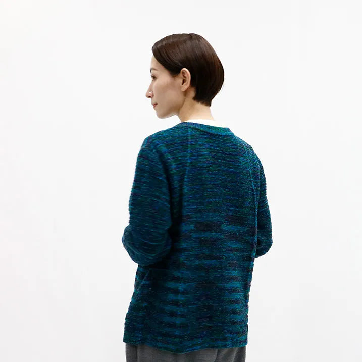 [Stylish and warm] Kasuri striped cardigan 