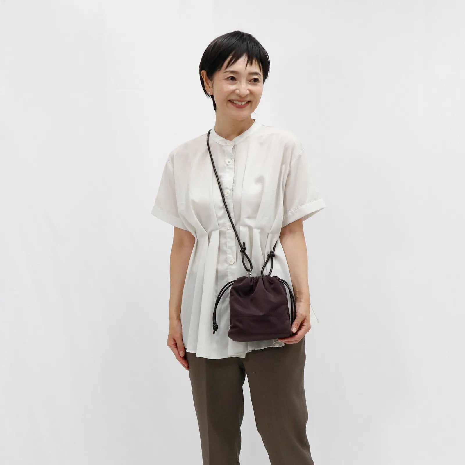 【コロンとかわいい3WAY】巾着 Mini