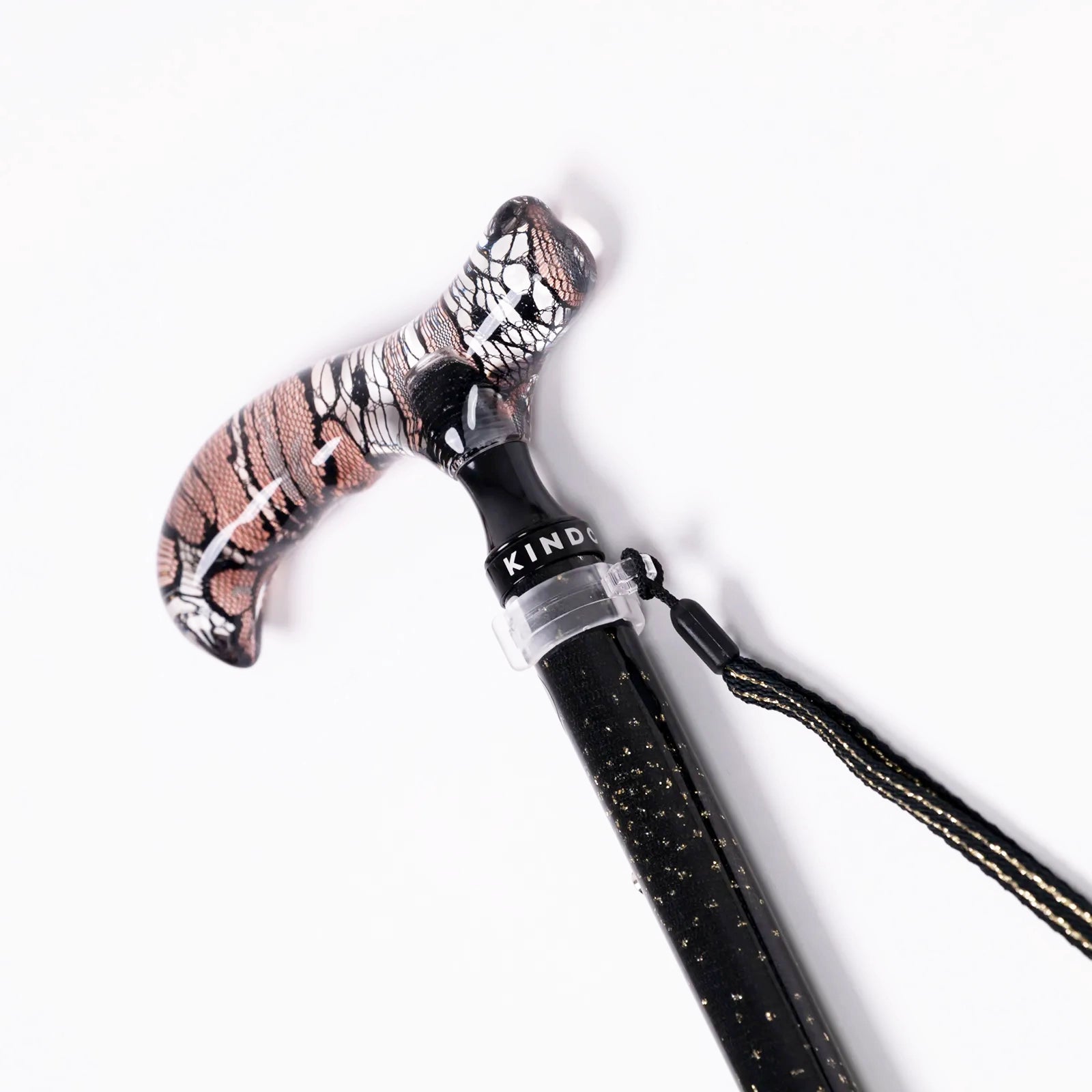 【伸縮＆折りたたみ・レース】エレガントステッキ レース花柄