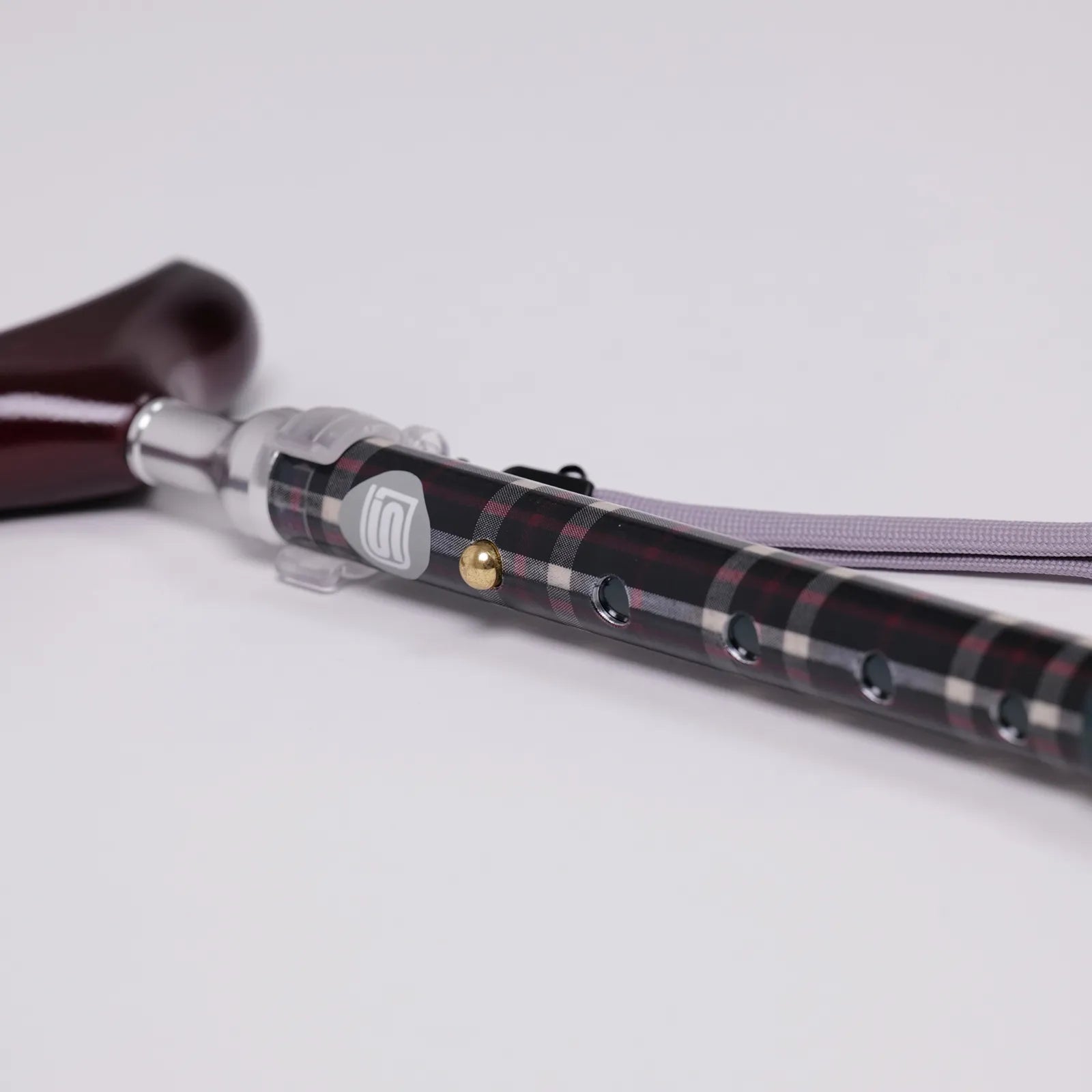 [Long size, extendable and foldable, all-over pattern] SLT folding walking stick, classic check