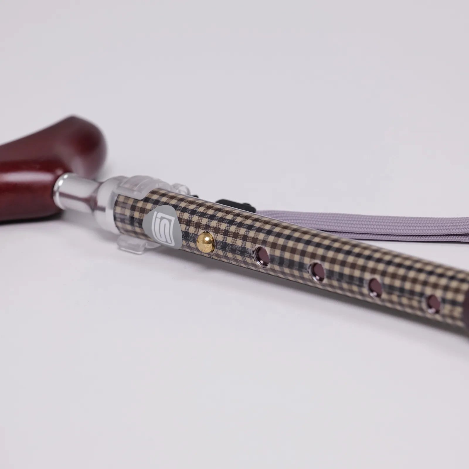 [Long size, extendable and foldable, all-over pattern] SLT folding walking stick, classic check