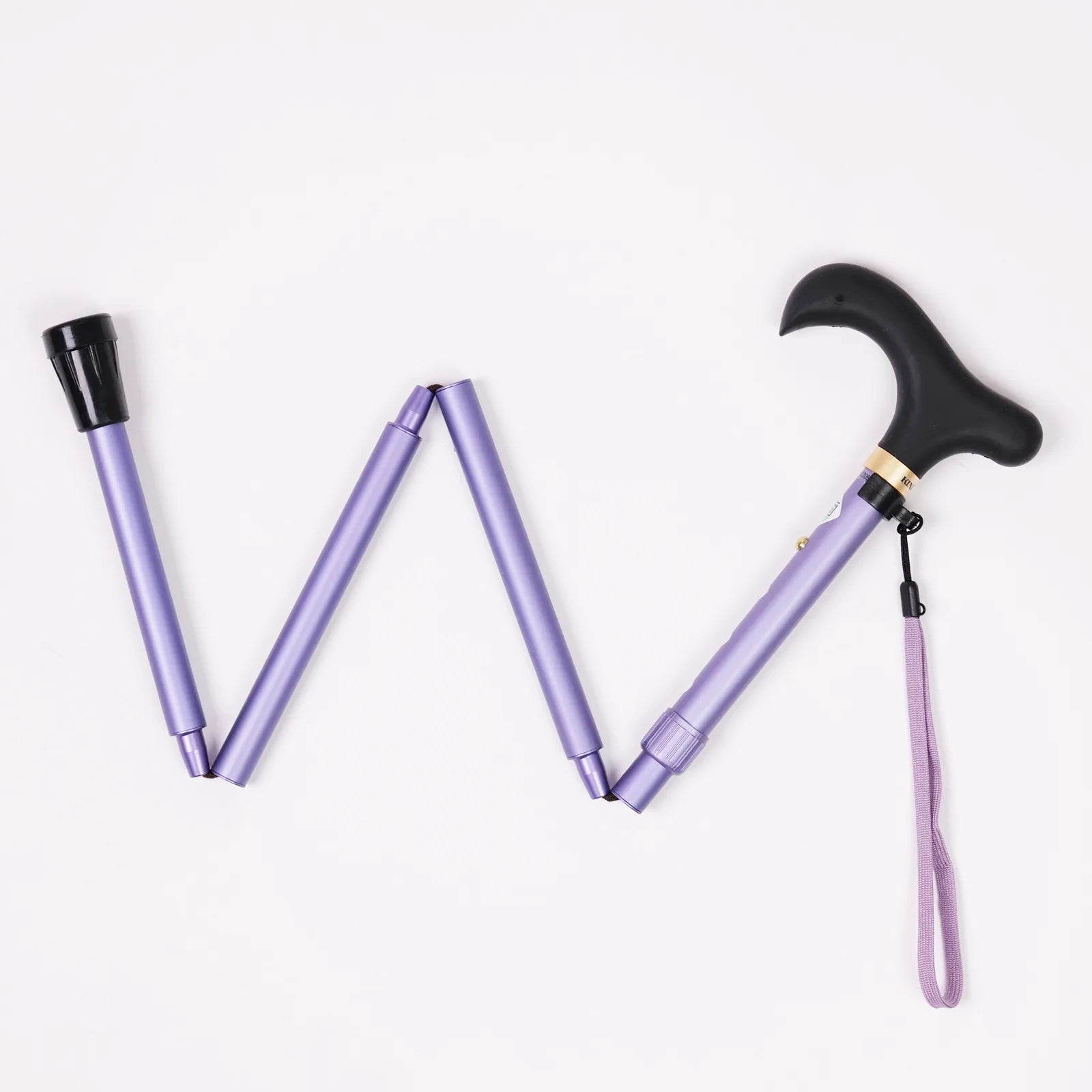 【伸縮＆折りたたみ・無地】とってもステッキ やわらかグリップ 伸縮折りたたみ