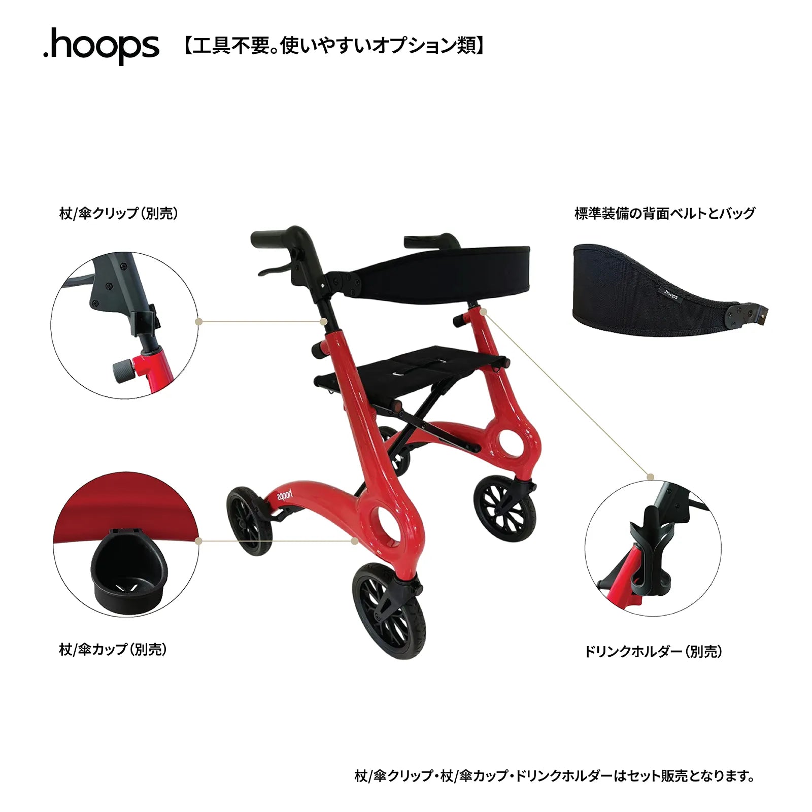 KINDCARE Forte: A silver cart with a U-shaped handle that allows for easy walking and sitting