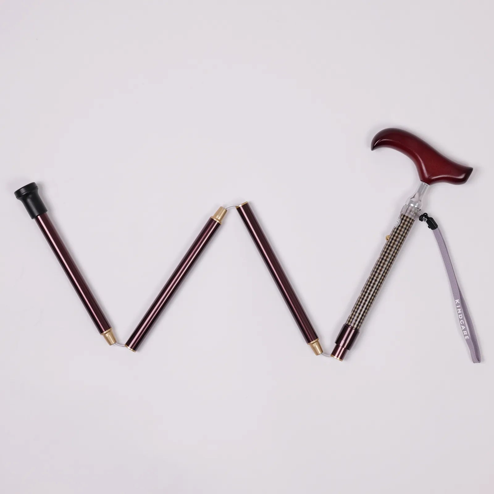 [Long size, extendable and foldable, all-over pattern] SLT folding walking stick, classic check