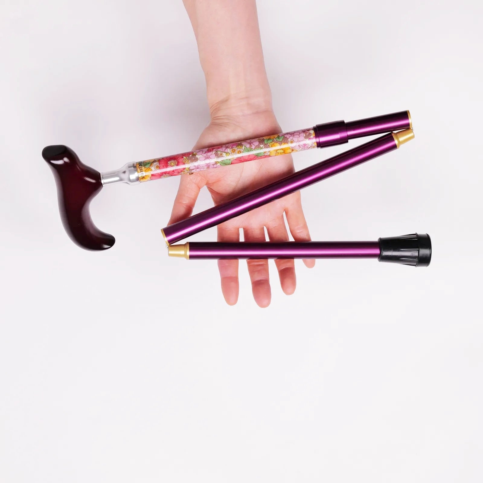 [可伸缩可折叠] SLT 手杖，自由印花，细颈，Gloria 花