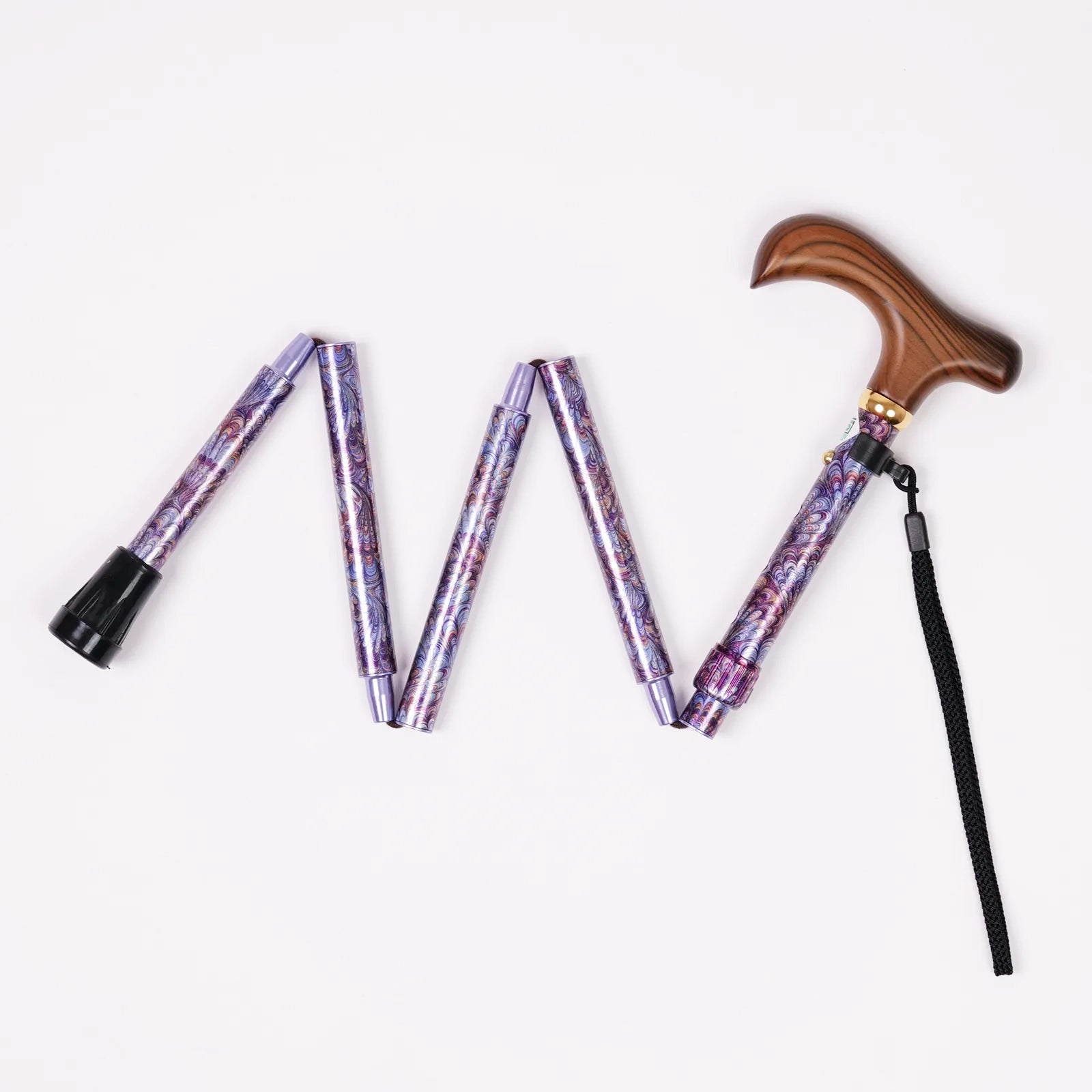 [Extendable &amp; Foldable, All-over Pattern] A lovely walking stick that can be extended and folded
