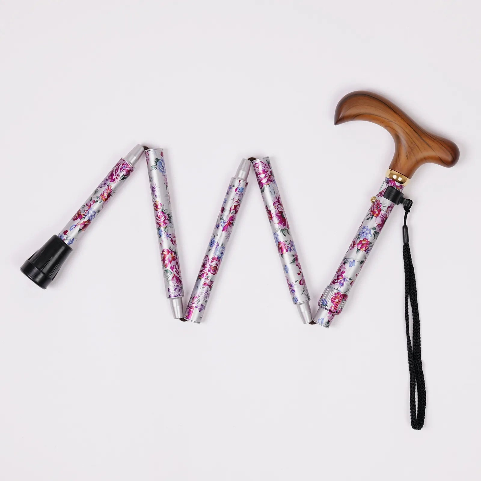 [Extendable &amp; Foldable, All-over Pattern] A lovely walking stick that can be extended and folded