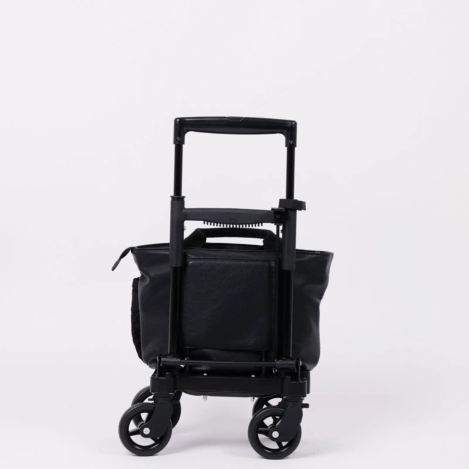 Dot Embroidery Tote with Side Push Cart