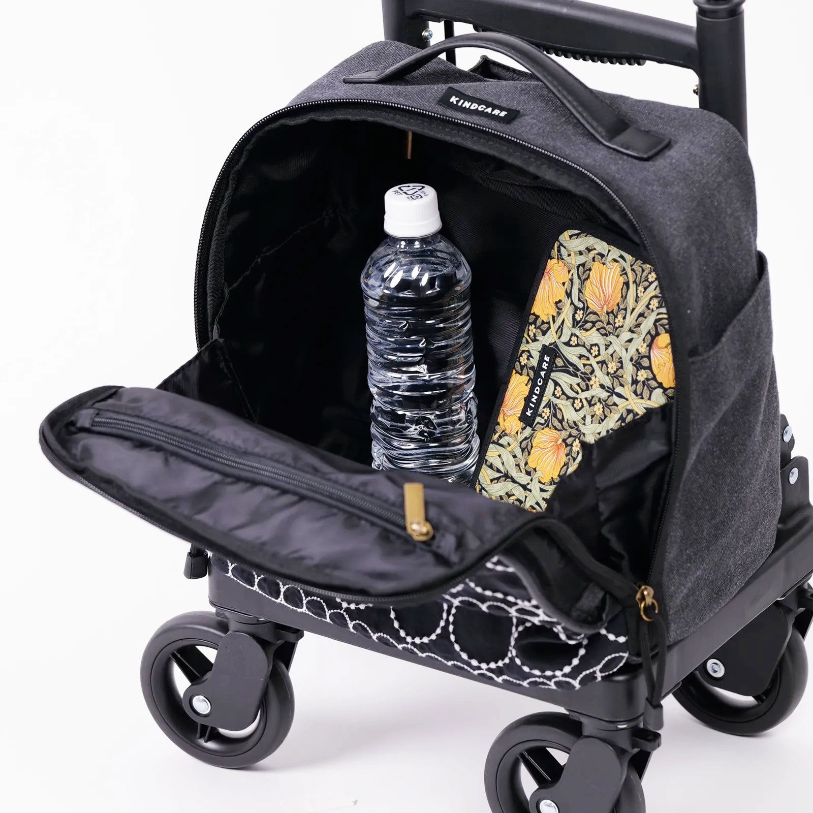 [Multifunctional Pocket] Dot Embroidery Mini Square Horizontal Push Cart