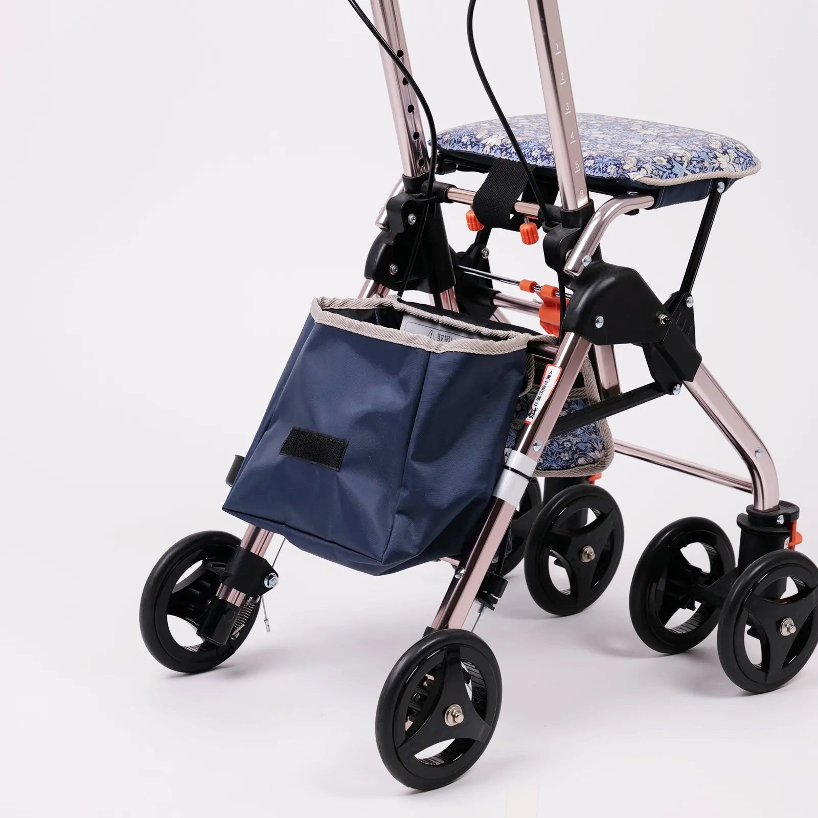 Lightweight, foldable, and compact silver cart: The lightweight K-Walker II W Liberty Print (Black)