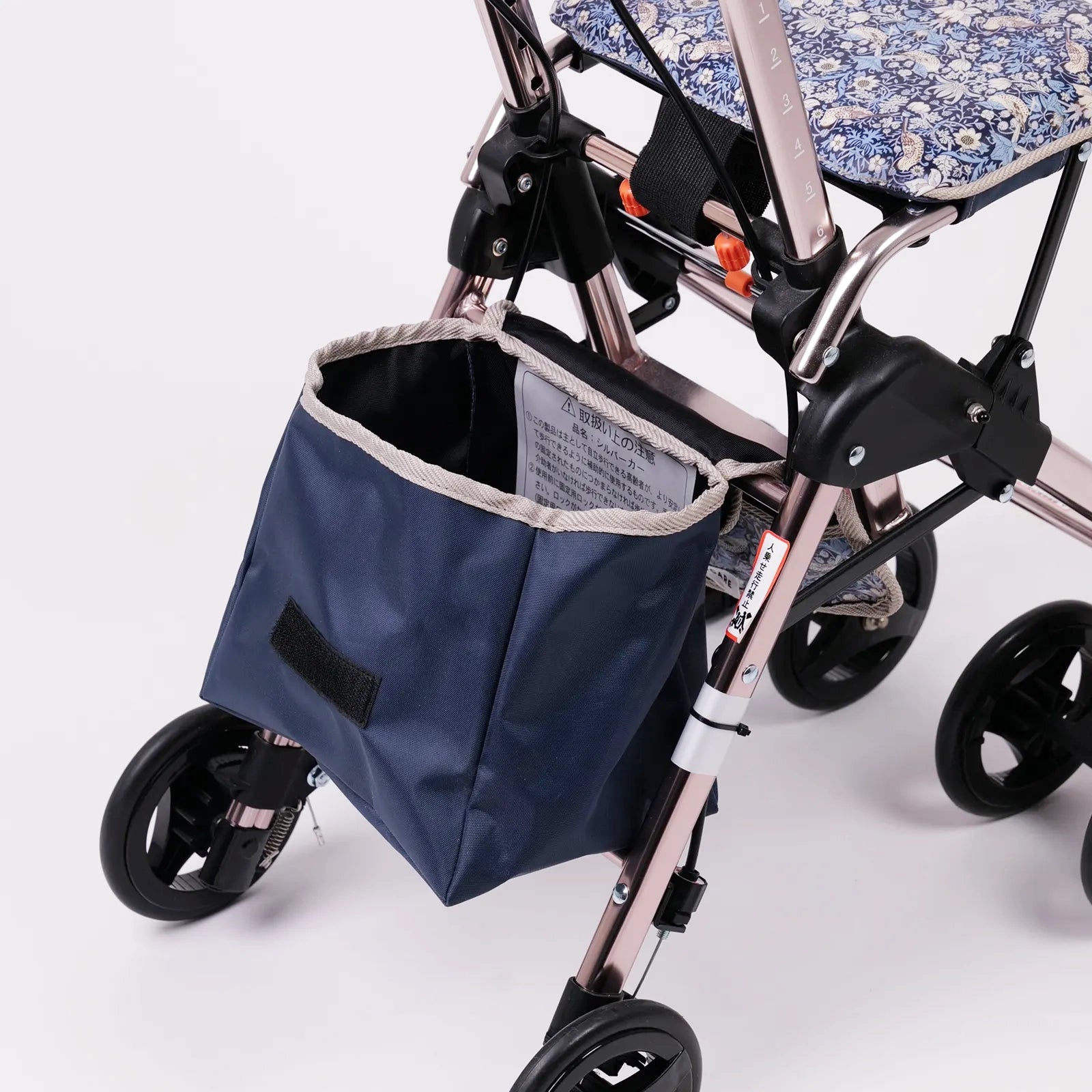 Lightweight, foldable, and compact silver cart: The lightweight K-Walker II W Liberty Print (Black)