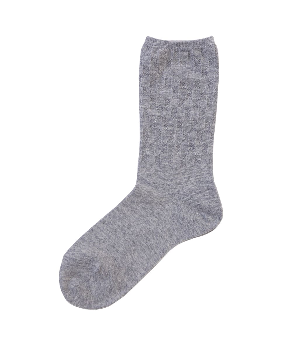 Puffy pattern angora blend socks