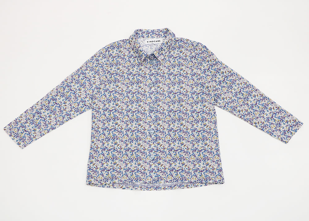 Liberty Print Shirt Collar Blouse