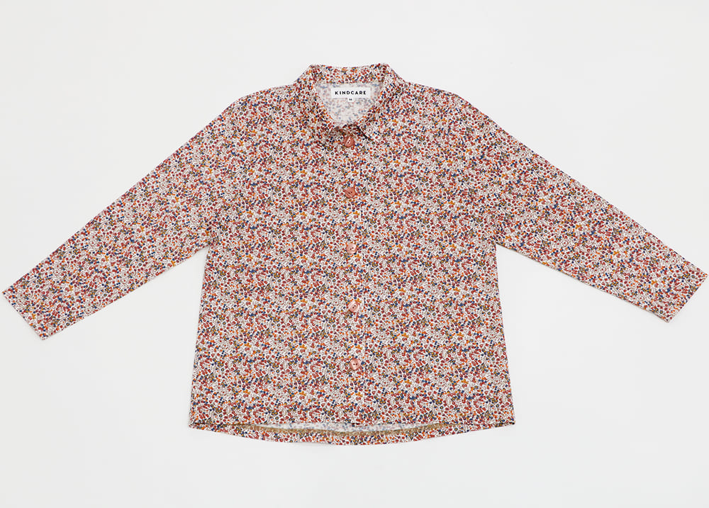 Liberty Print Shirt Collar Blouse