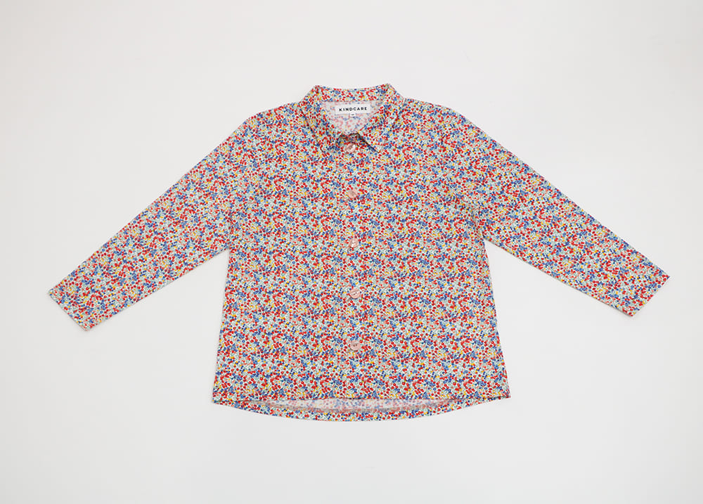 Liberty Print Shirt Collar Blouse