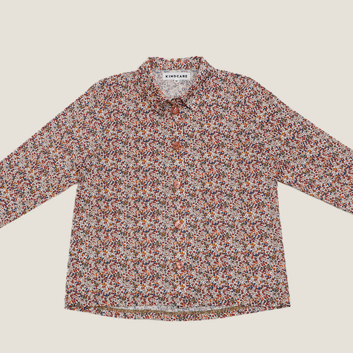 Liberty Print Shirt Collar Blouse