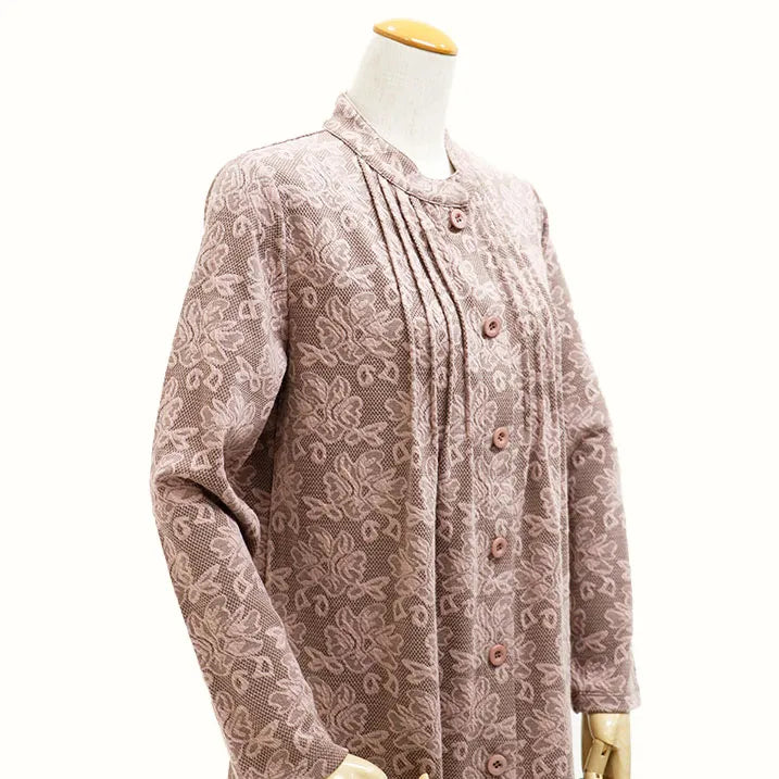 Lace-look jacquard blouse