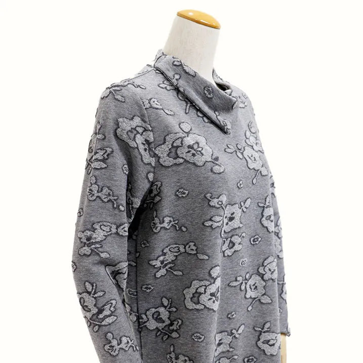 Nordic pattern jacquard pullover 