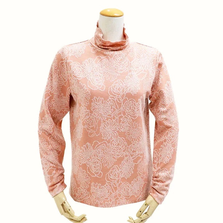 Line-drawn lace pattern pullover