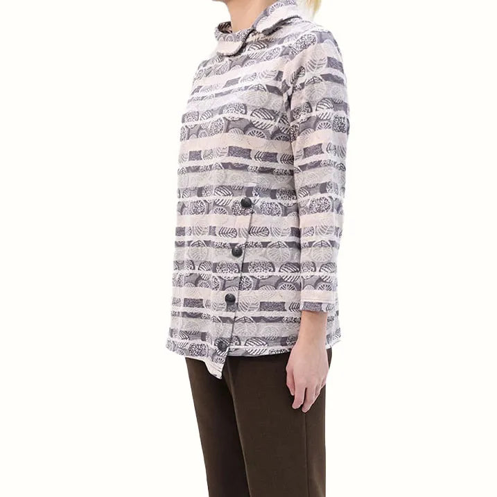 Warm leaf print JQ pullover