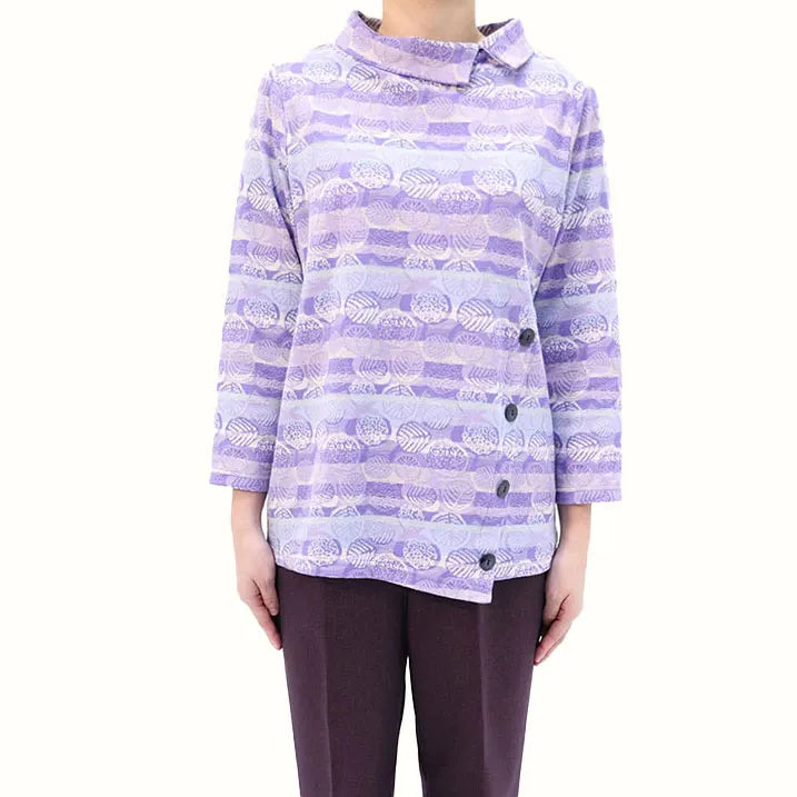 Warm leaf print JQ pullover