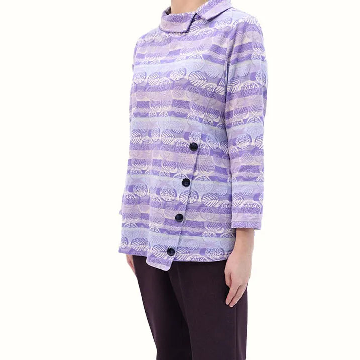 Warm leaf print JQ pullover