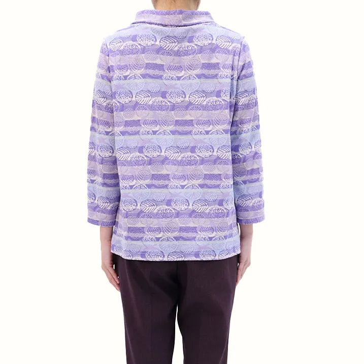 Warm leaf print JQ pullover