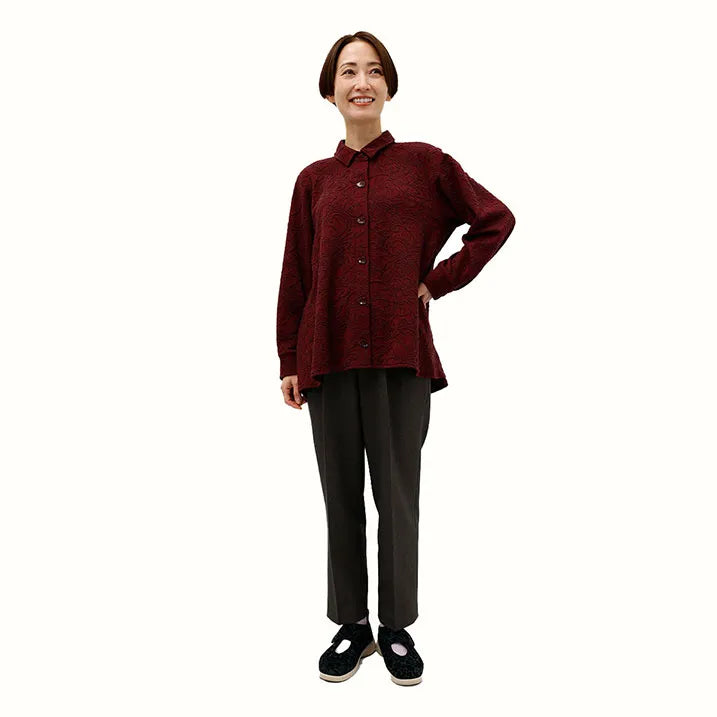 [Washable] Shirt collar blouse