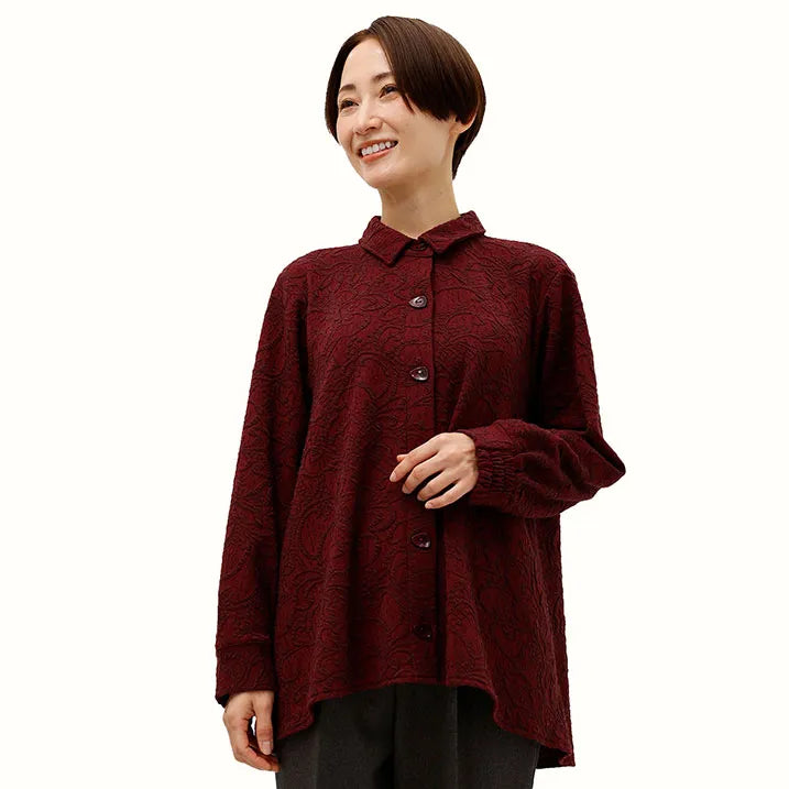 [Washable] Shirt collar blouse