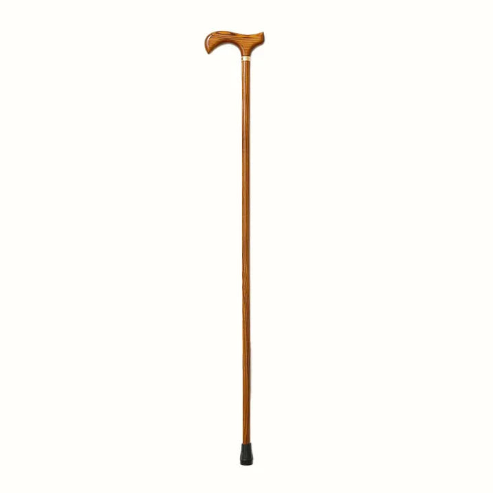 Wooden walking stick, T-shaped (woodgrain) Brown