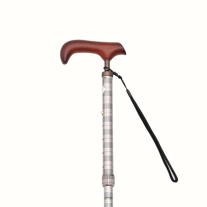 Easy-to-grip walking stick, extendable and foldable, long